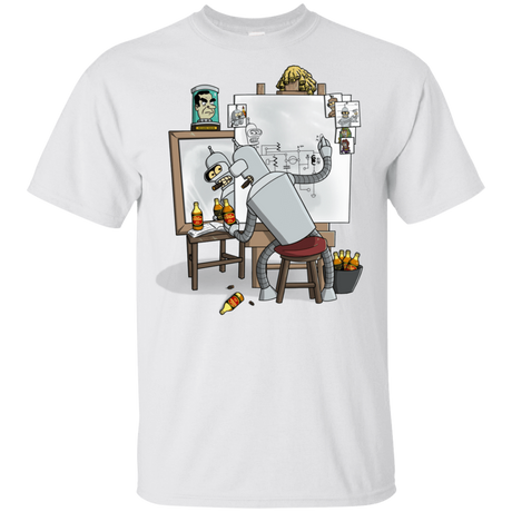 T-Shirts White / YXS Retrato de un Robot Youth T-Shirt