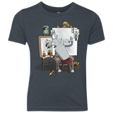 T-Shirts Vintage Navy / YXS Retrato de un Robot Youth Triblend T-Shirt