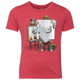 T-Shirts Vintage Red / YXS Retrato de un Robot Youth Triblend T-Shirt