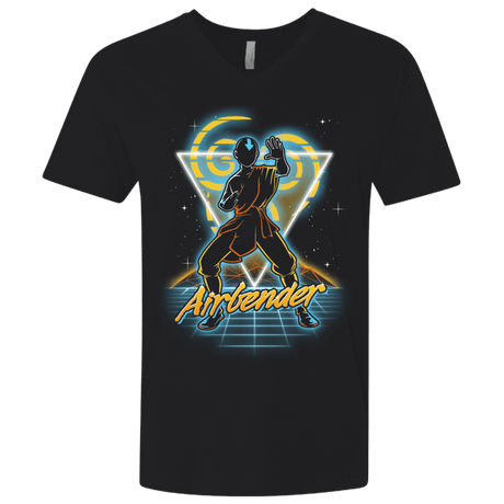 T-Shirts Black / X-Small Retro Airbender Men's Premium V-Neck