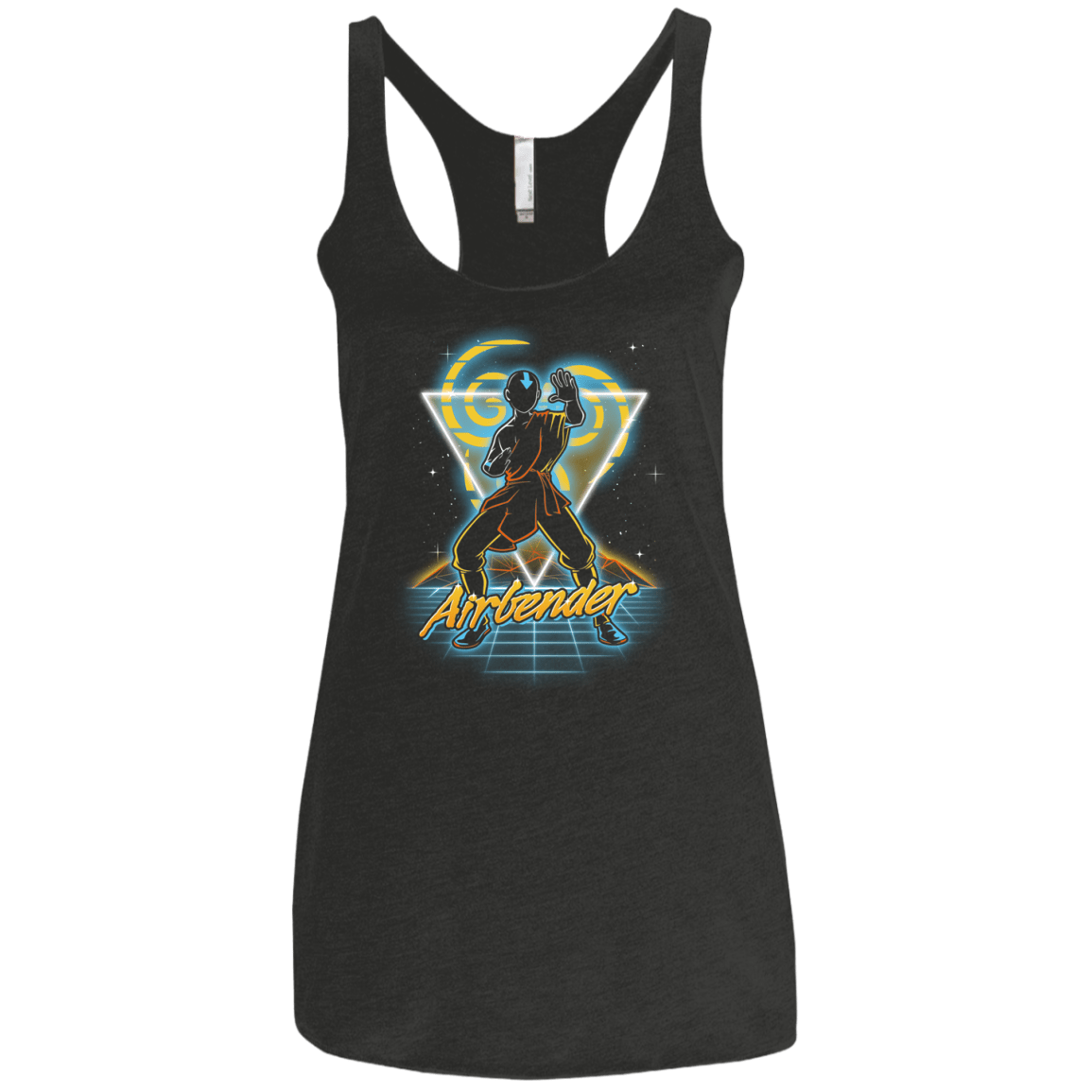 Retro Airbender Women's Triblend Racerback Tank