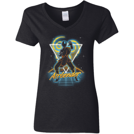 T-Shirts Black / S Retro Airbender Women's V-Neck T-Shirt