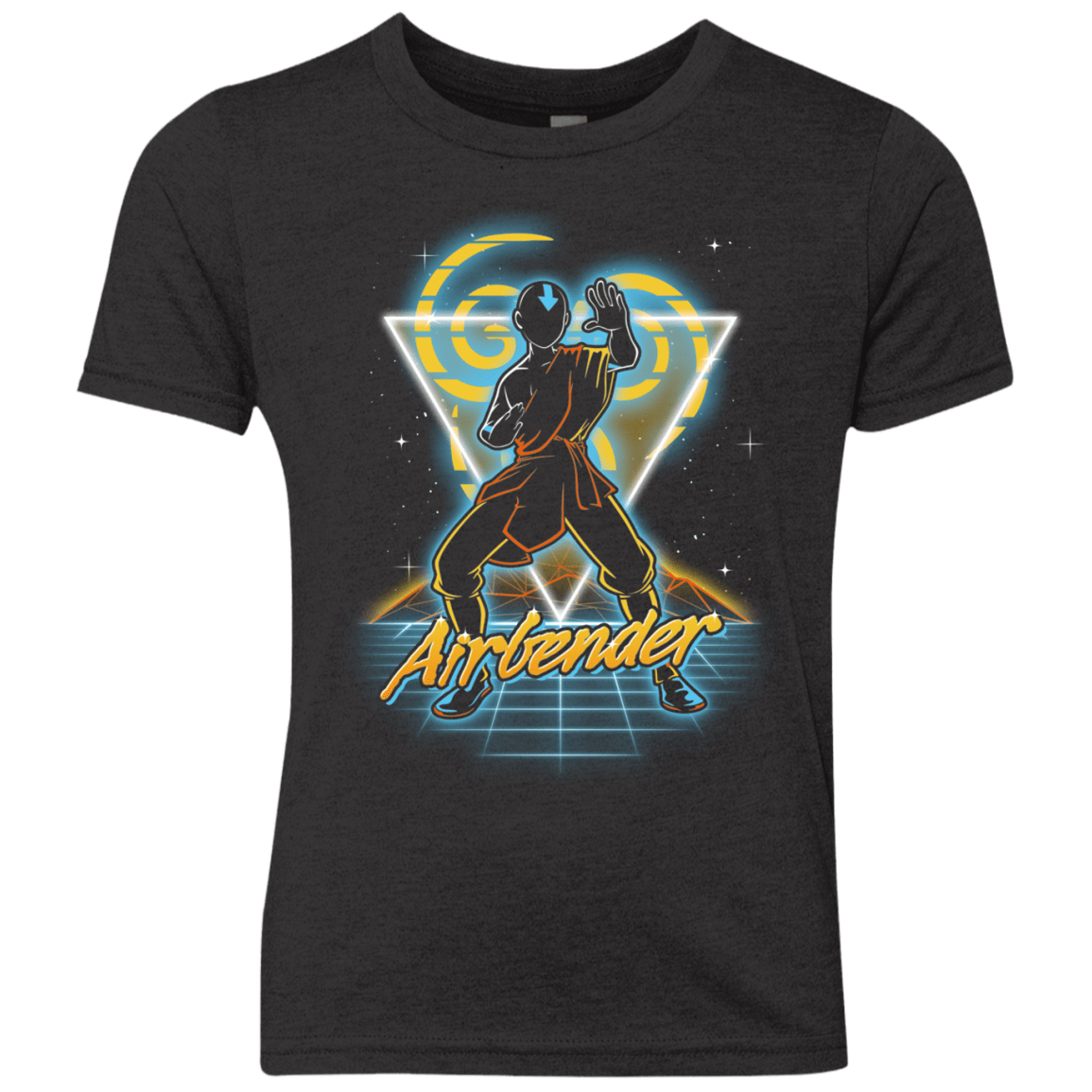T-Shirts Vintage Black / YXS Retro Airbender Youth Triblend T-Shirt