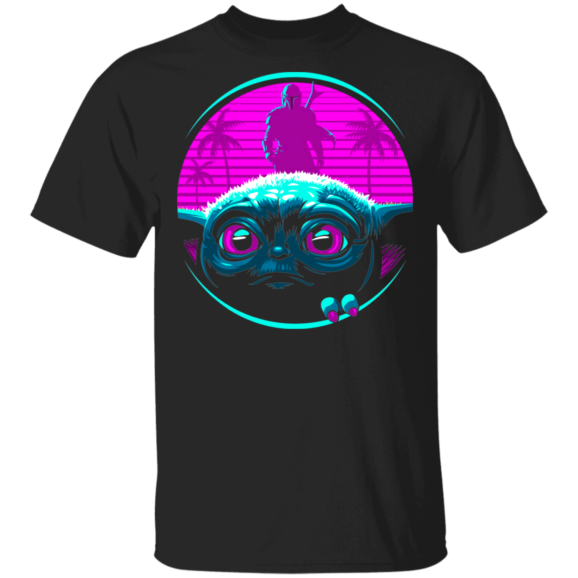 T-Shirts Black / S Retro Baby Yoda T-Shirt