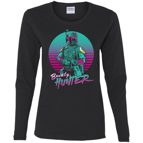 T-Shirts Black / S Retro Bounty Hunter Women's Long Sleeve T-Shirt