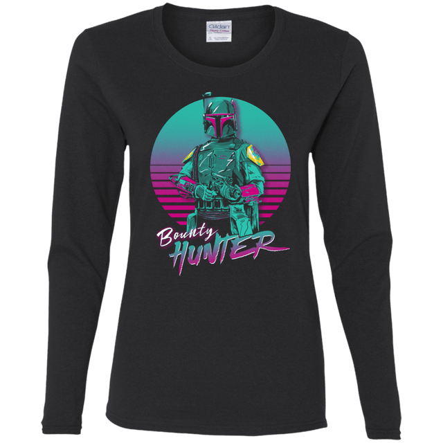T-Shirts Black / S Retro Bounty Hunter Women's Long Sleeve T-Shirt