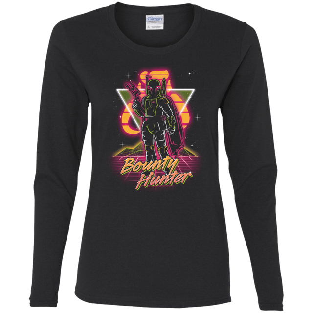 T-Shirts Black / S Retro Bounty Hunter Women's Long Sleeve T-Shirt