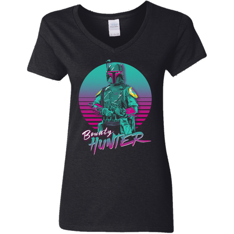 T-Shirts Black / S Retro Bounty Hunter Women's V-Neck T-Shirt