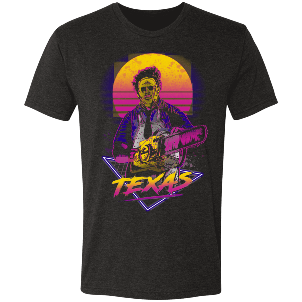 T-Shirts Vintage Black / S Retro Chainsaw Men's Triblend T-Shirt