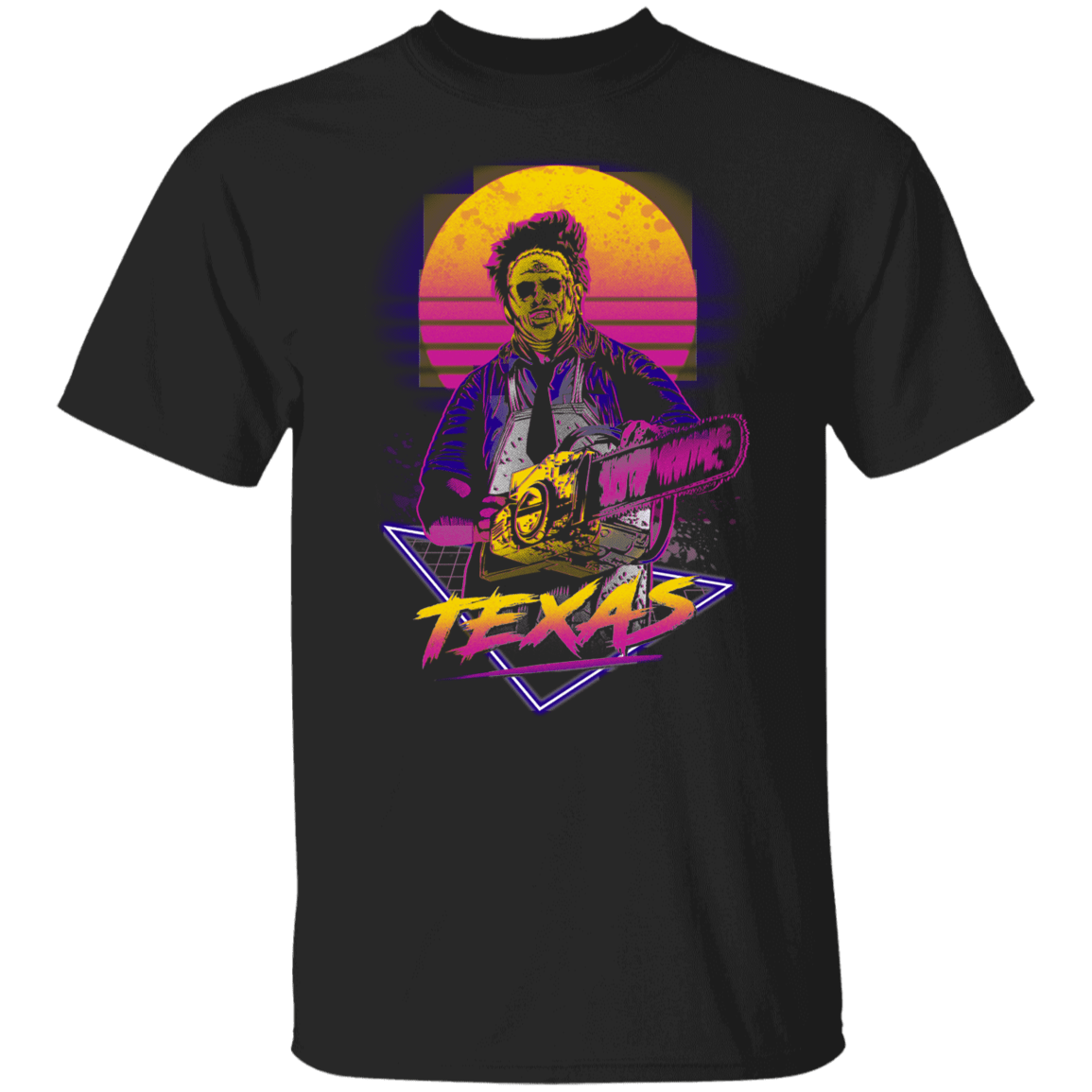 T-Shirts Black / S Retro Chainsaw T-Shirt