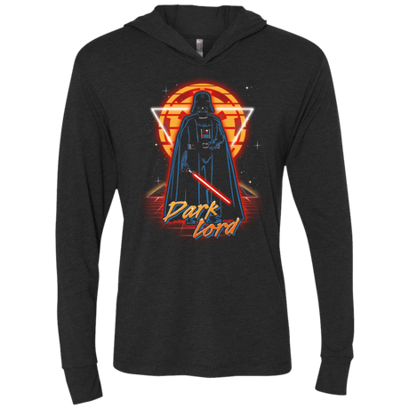 T-Shirts Vintage Black / X-Small Retro Dark Lord Triblend Long Sleeve Hoodie Tee