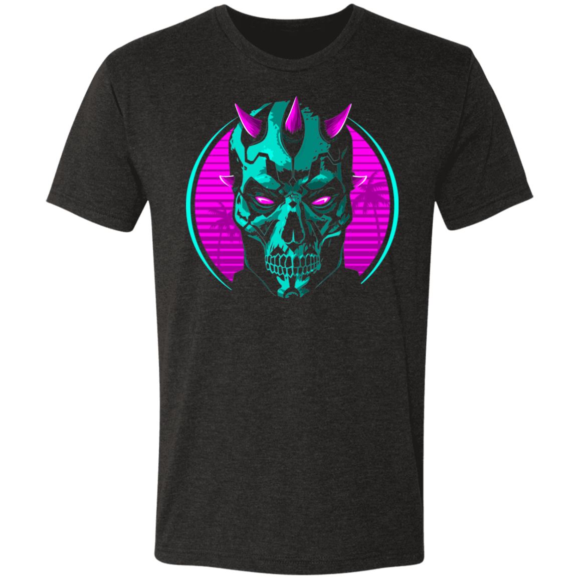 T-Shirts Vintage Black / S Retro Darth Skull Men's Triblend T-Shirt