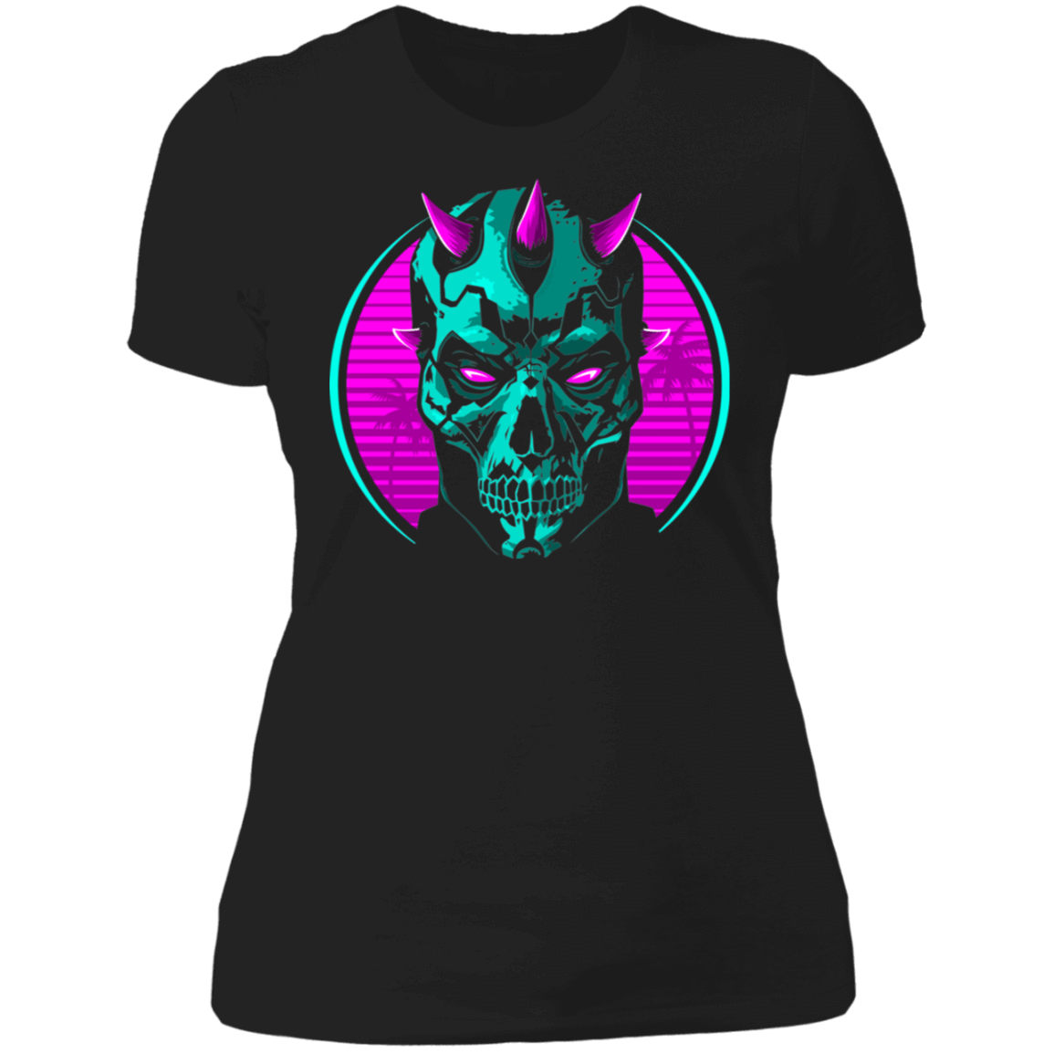 T-Shirts Black / X-Small Retro Darth Skull Women's Premium T-Shirt