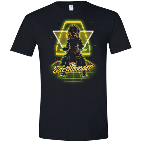 T-Shirts Black / X-Small Retro Earthbender Men's Semi-Fitted Softstyle