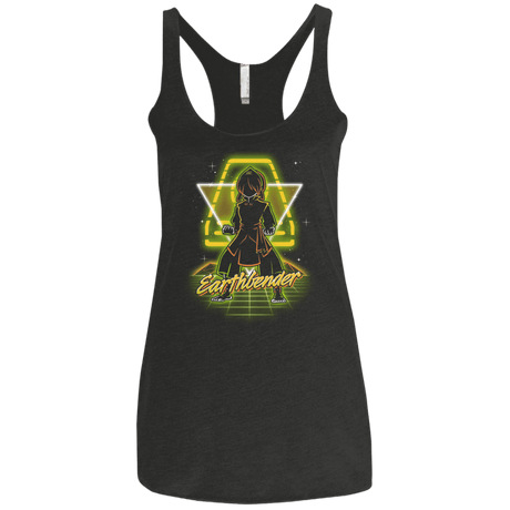 T-Shirts Vintage Black / X-Small Retro Earthbender Women's Triblend Racerback Tank