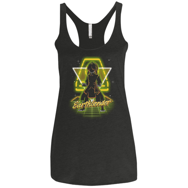 T-Shirts Vintage Black / X-Small Retro Earthbender Women's Triblend Racerback Tank