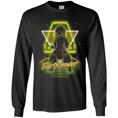T-Shirts Black / YS Retro Earthbender Youth Long Sleeve T-Shirt