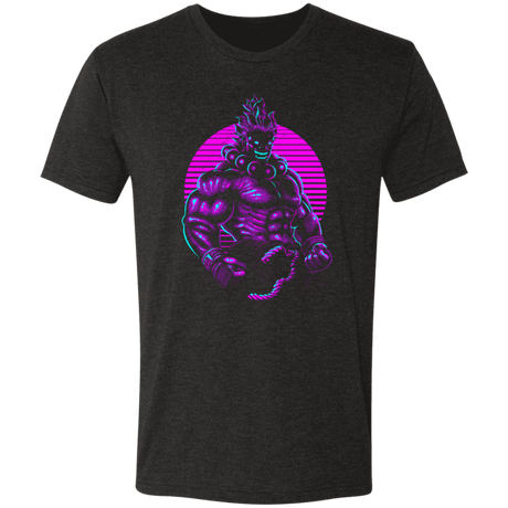 T-Shirts Vintage Black / S Retro Evil fighter Men's Triblend T-Shirt