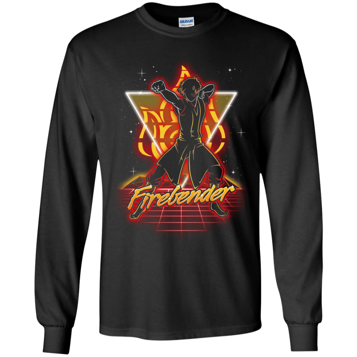 Retro Firebender Youth Long Sleeve T-Shirt