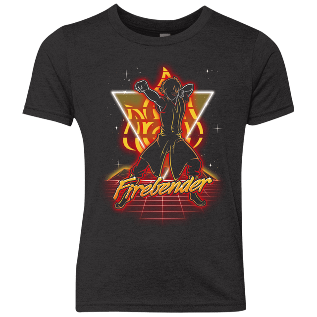 T-Shirts Vintage Black / YXS Retro Firebender Youth Triblend T-Shirt