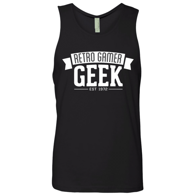 T-Shirts Black / S Retro Gamer Geek Men's Premium Tank Top