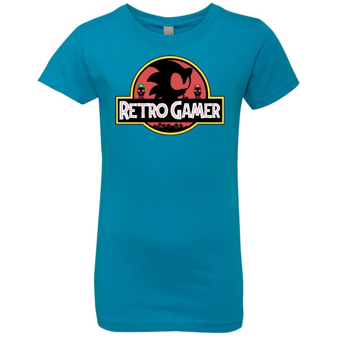 T-Shirts Turquoise / YXS Retro Gamer Girls Premium T-Shirt