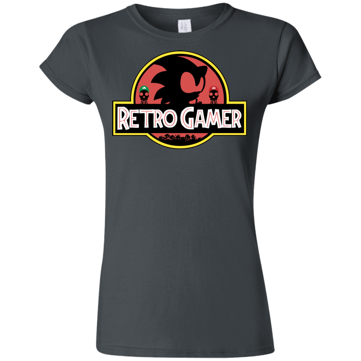 T-Shirts Charcoal / S Retro Gamer Junior Slimmer-Fit T-Shirt