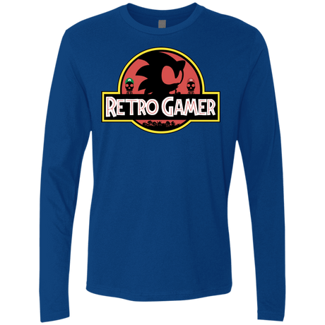 T-Shirts Royal / S Retro Gamer Men's Premium Long Sleeve
