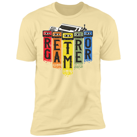 T-Shirts Banana Cream / S Retro Gamer Men's Premium T-Shirt