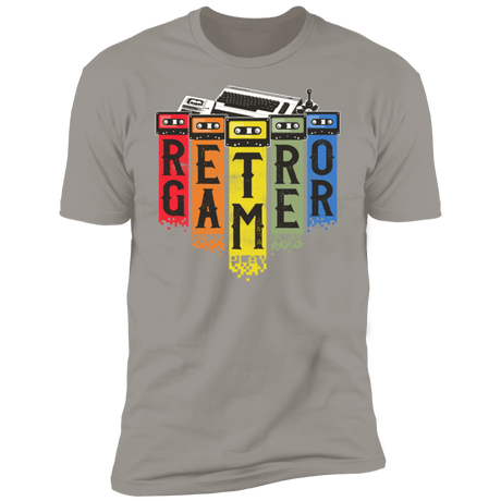 T-Shirts Light Grey / S Retro Gamer Men's Premium T-Shirt