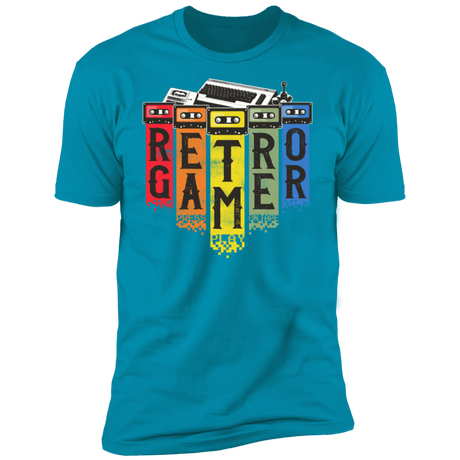 T-Shirts Turquoise / S Retro Gamer Men's Premium T-Shirt