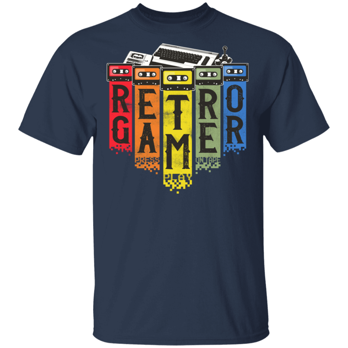T-Shirts Navy / S Retro Gamer T-Shirt