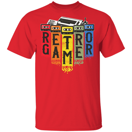 T-Shirts Red / S Retro Gamer T-Shirt