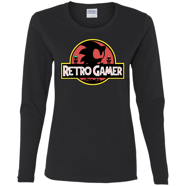 T-Shirts Black / S Retro Gamer Women's Long Sleeve T-Shirt