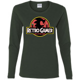 T-Shirts Forest / S Retro Gamer Women's Long Sleeve T-Shirt
