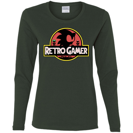 T-Shirts Forest / S Retro Gamer Women's Long Sleeve T-Shirt