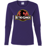 T-Shirts Purple / S Retro Gamer Women's Long Sleeve T-Shirt