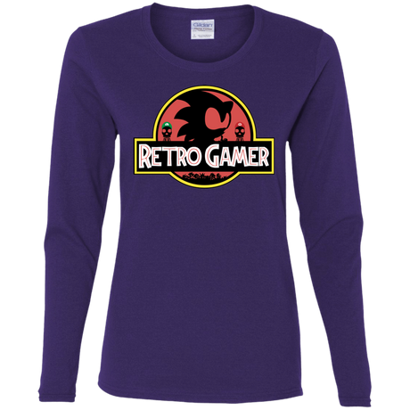 T-Shirts Purple / S Retro Gamer Women's Long Sleeve T-Shirt