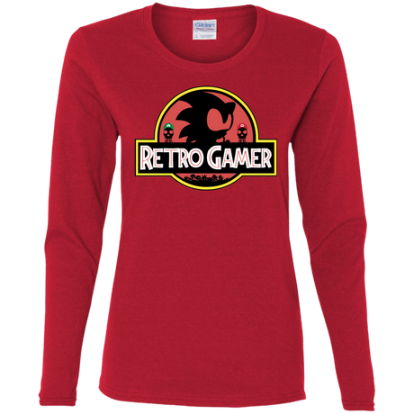 T-Shirts Red / S Retro Gamer Women's Long Sleeve T-Shirt