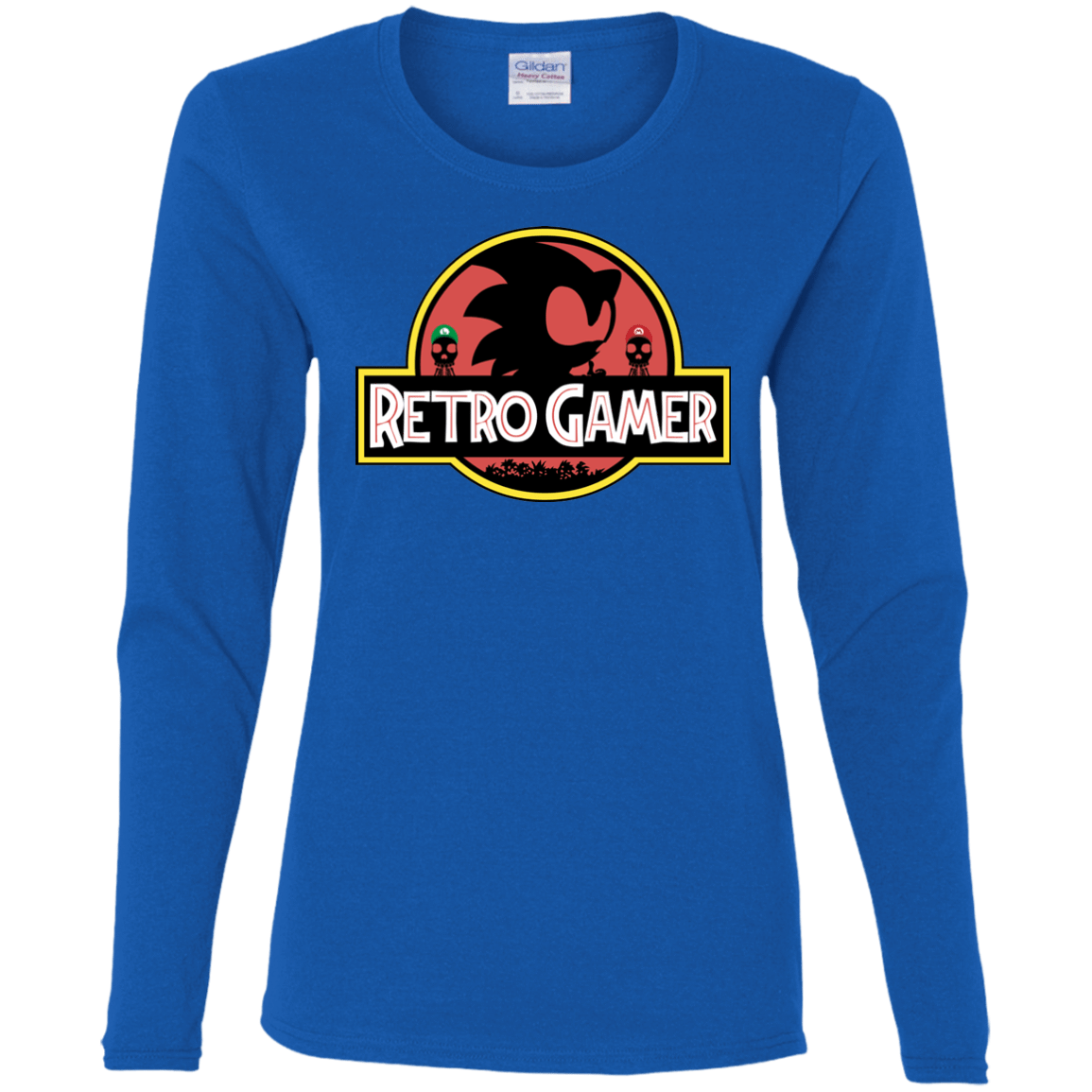 T-Shirts Royal / S Retro Gamer Women's Long Sleeve T-Shirt