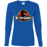 T-Shirts Royal / S Retro Gamer Women's Long Sleeve T-Shirt