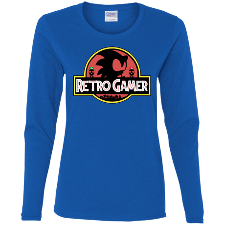 T-Shirts Royal / S Retro Gamer Women's Long Sleeve T-Shirt