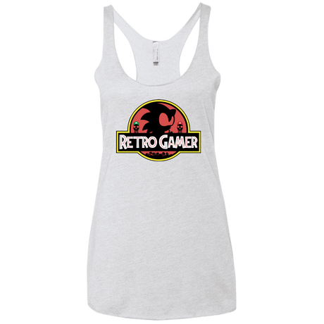 T-Shirts Heather White / X-Small Retro Gamer Women's Triblend Racerback Tank