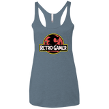 T-Shirts Indigo / X-Small Retro Gamer Women's Triblend Racerback Tank