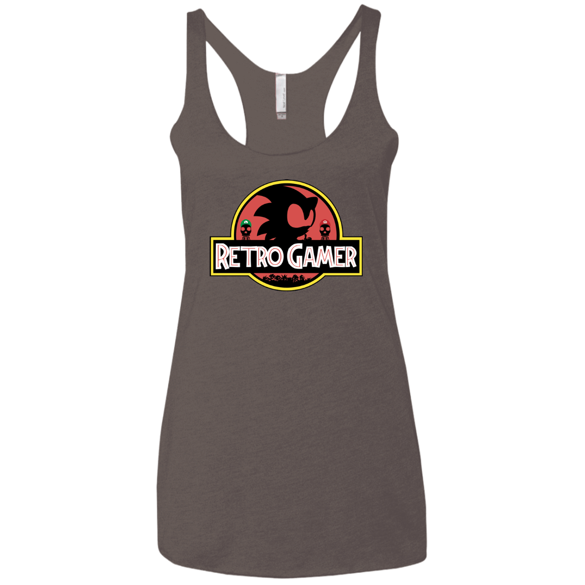 T-Shirts Macchiato / X-Small Retro Gamer Women's Triblend Racerback Tank
