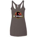 T-Shirts Macchiato / X-Small Retro Gamer Women's Triblend Racerback Tank