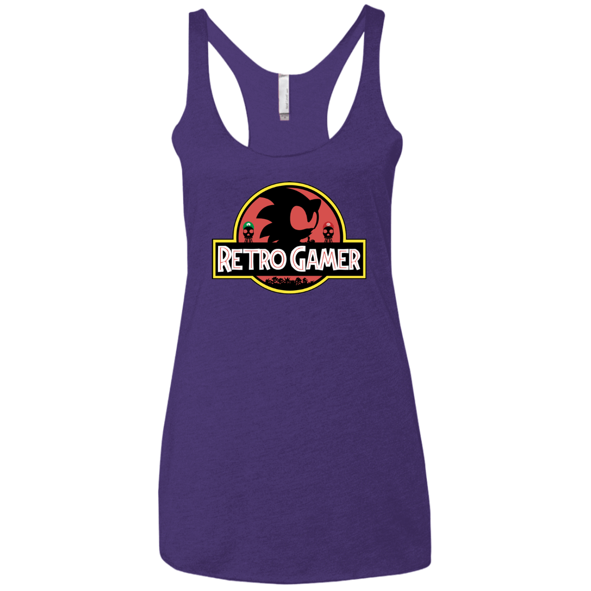 T-Shirts Purple Rush / X-Small Retro Gamer Women's Triblend Racerback Tank