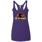 T-Shirts Purple Rush / X-Small Retro Gamer Women's Triblend Racerback Tank