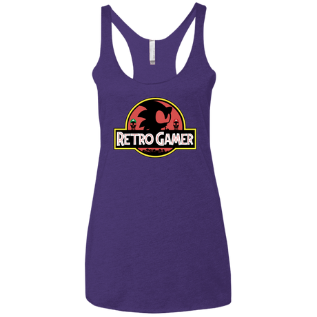 T-Shirts Purple Rush / X-Small Retro Gamer Women's Triblend Racerback Tank