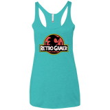 T-Shirts Tahiti Blue / X-Small Retro Gamer Women's Triblend Racerback Tank